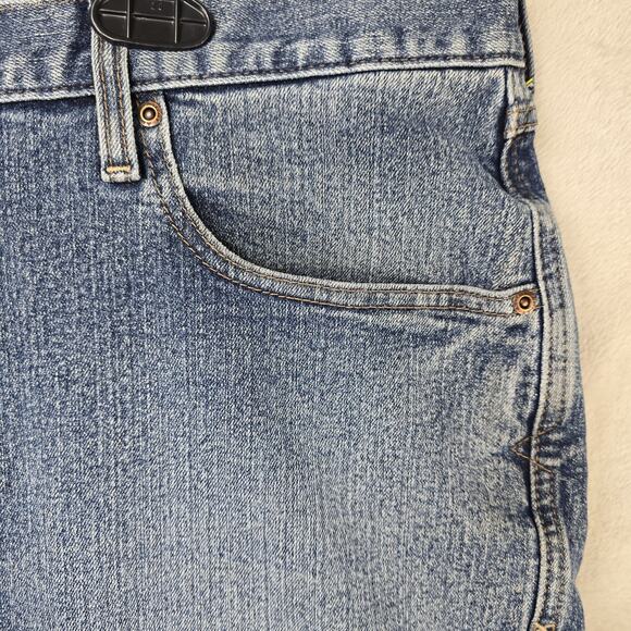 Ariat Rebar M4 Jeans Mens 40x30 (Fits 42x28) Blue Relaxed Boot Cut LoopLock - Picture 6 of 16